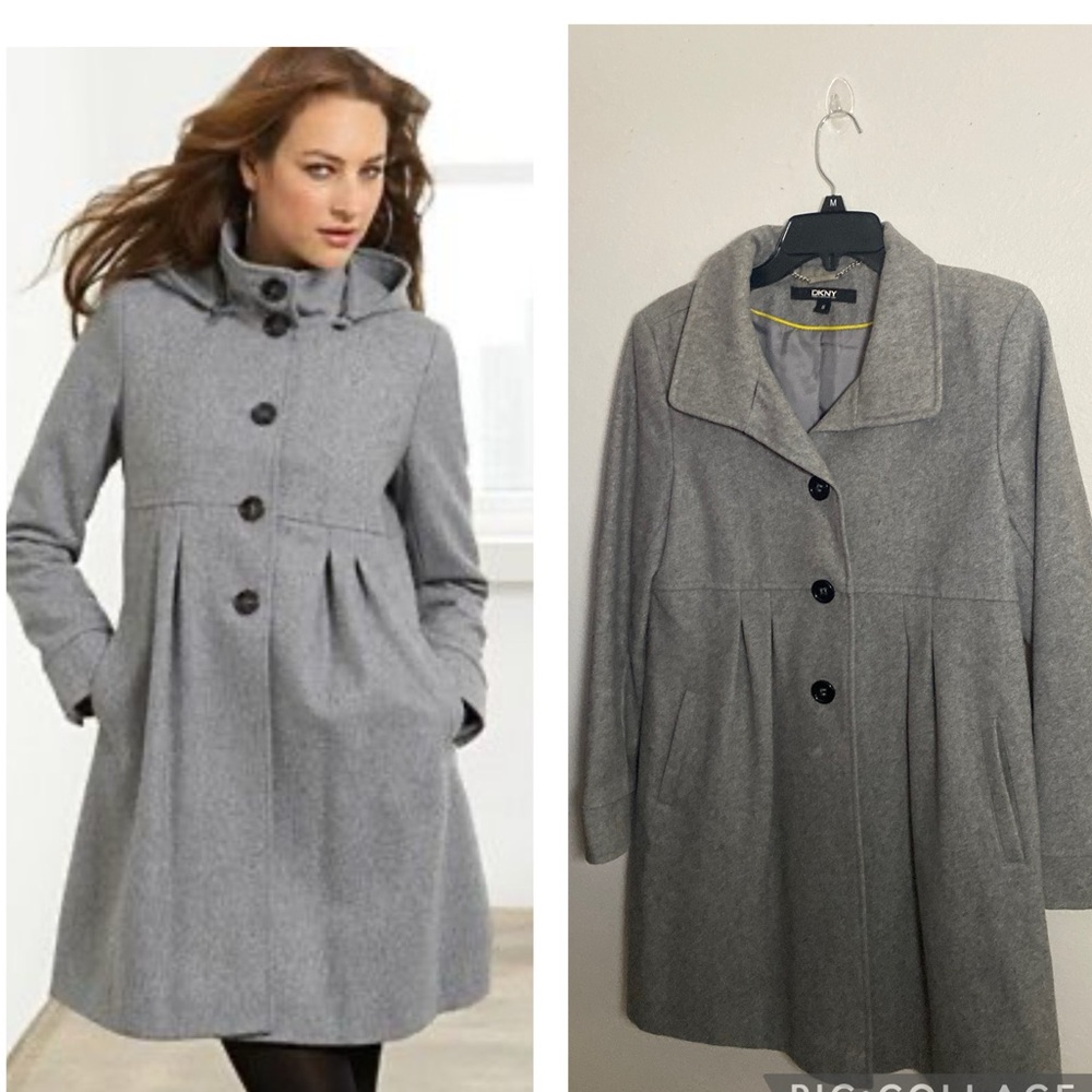 DKNY Gray Wool Coat
